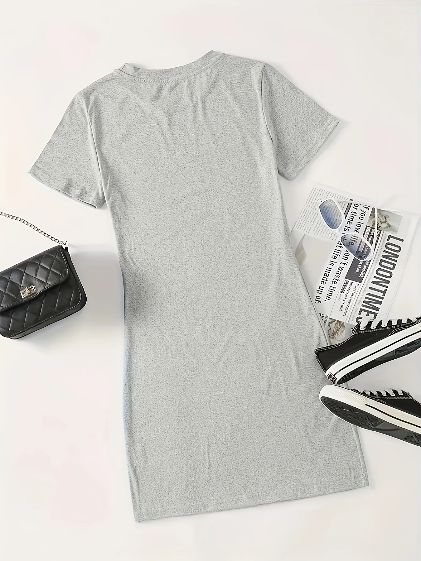 Plus Size Women's Halloween Graphic T-Shirt Dress Short Sleeve O-neck Casual Summer with Witch and Broomstick Print Casual Wear