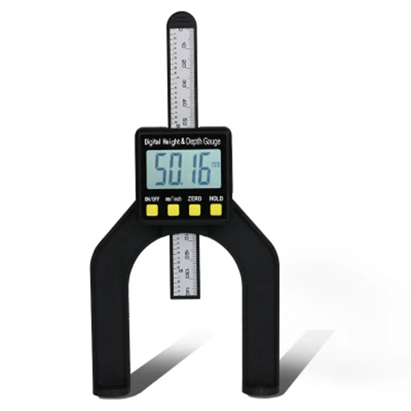 Promotion Digital Depth Caliper Height Gauge Digital Tread Depth Gauge LCD Magnetic Self Standing Aperture 0-80mm