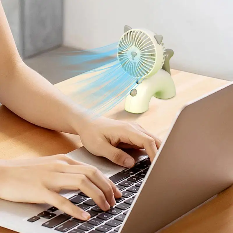 USB portable mini fan Cute Cat Shape rechargeable cooling fan Handheld Small Electric Fan for summer cartoon fan air cooler