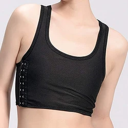 Flat Breast Binder Tomboy Underwear Women Seamless Summer Short Vest Tank Top Shaper Bustier Shpaer Vest