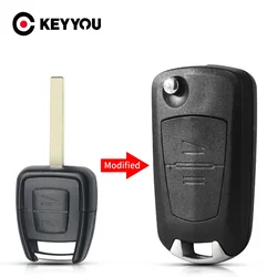 KEYYOU 2 pulsanti Flip pieghevole modificato Remote Car Key Shell Cover per Vauxhall Opel Astra Zafira Omega Vectra Mk4 portachiavi Fob