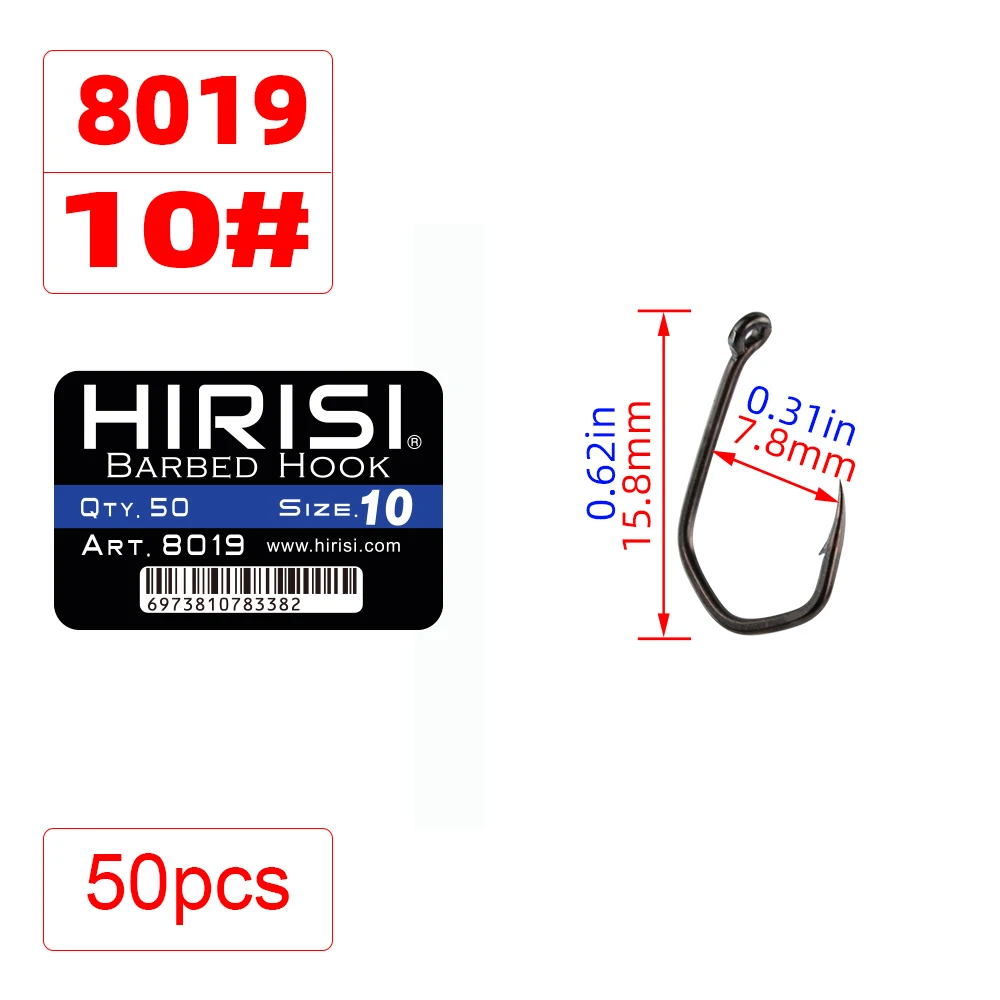 50 stücke Karpfen Angeln Haken Stacheldraht Pinpoint Klaue Haken PTFE Beschichtung High Carbon Edelstahl Eyed Angel Haken 8019