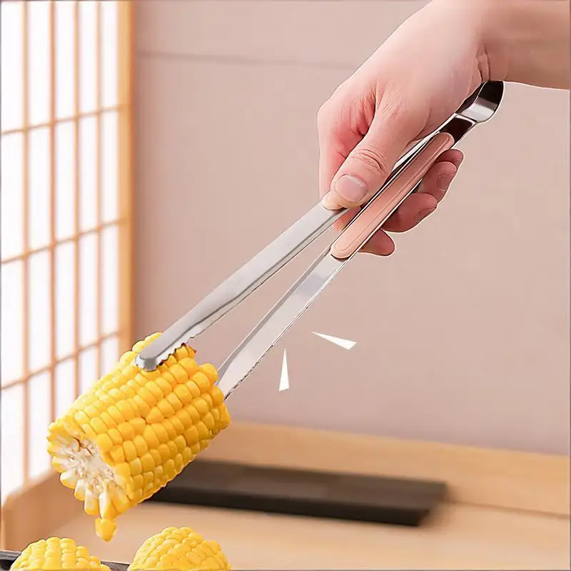 Stainless Steel BBQ Tongs with Non-Slip Handle Food Tongs fo