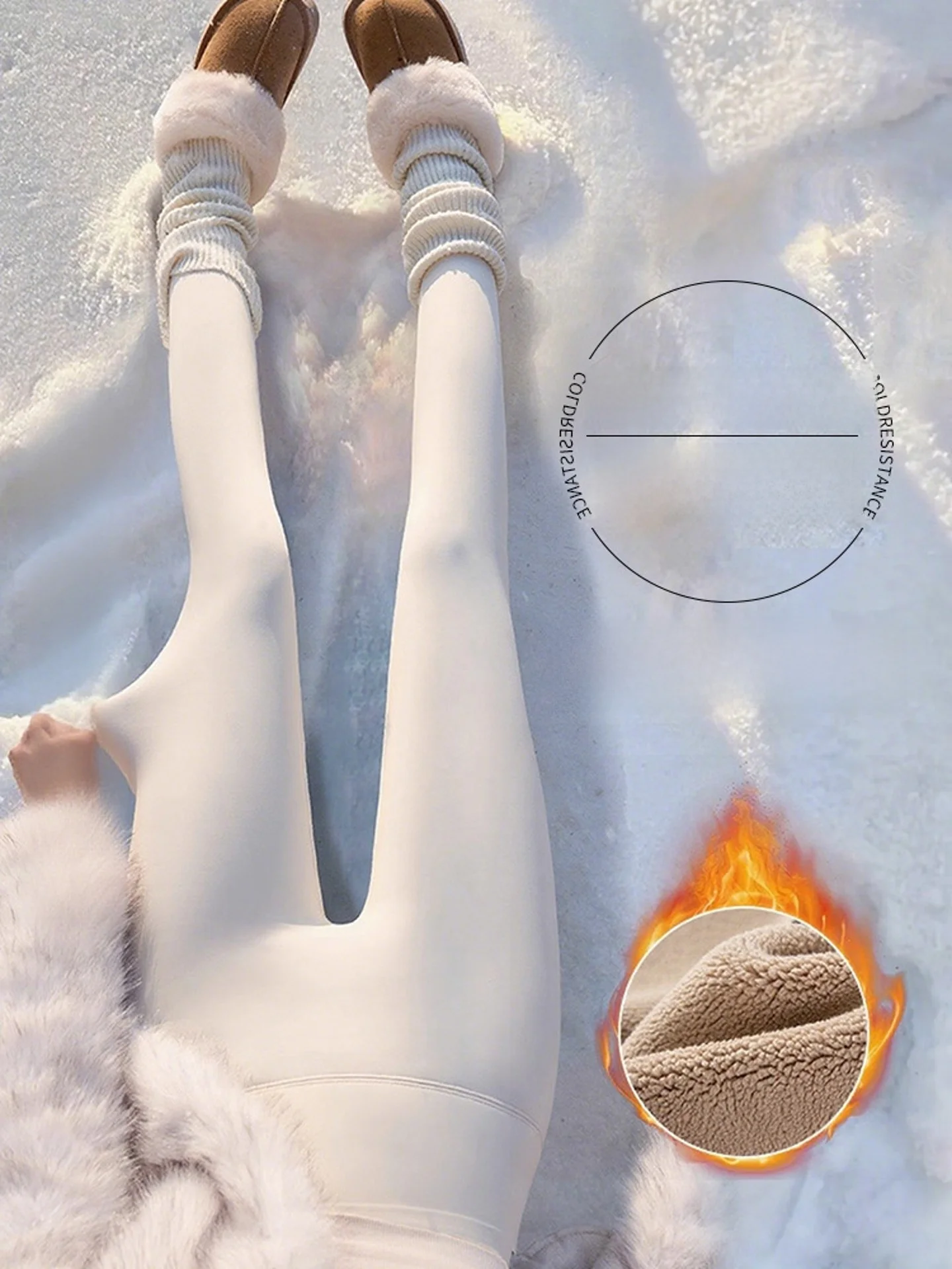 

Thiened Fce High Waist Yoga Pants Women's Autumn Winter Warm Tightening Tummy Control ark Pants Casual Nine Point Pants