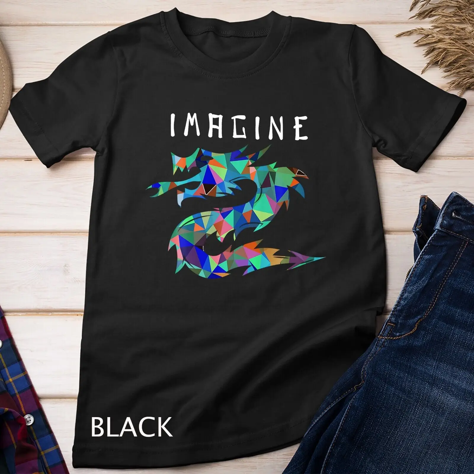 Imagine Fantasy Dragon Tattoo Style T-Shirt Unisex T-shirt