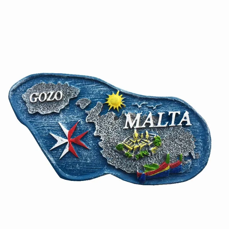 Europe Malta 3D Fridge Magnets Tourism Souvenir Refrigerator Magnets Sticker Collection Handicraft Decoration Articles