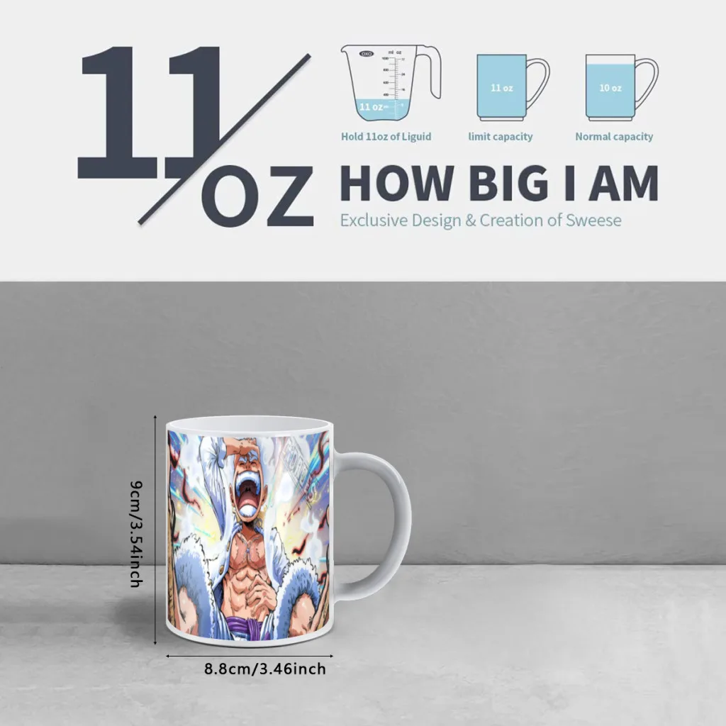 ONE-PIECE-Luffy-Free shipping Mug Changing Color Ceramic Coffee Mugs Magic Tea Cup Best Gift