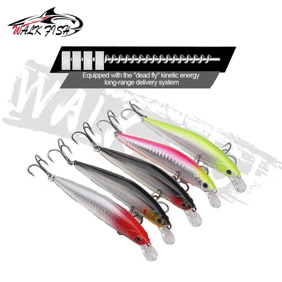 WALK FISH 6.5g/9.5g/12g Lake Fishing Lure Suspend Minnow Jerkbait Long Cast Artificial Hart Bait Trolling Wobblers For Bass Pike