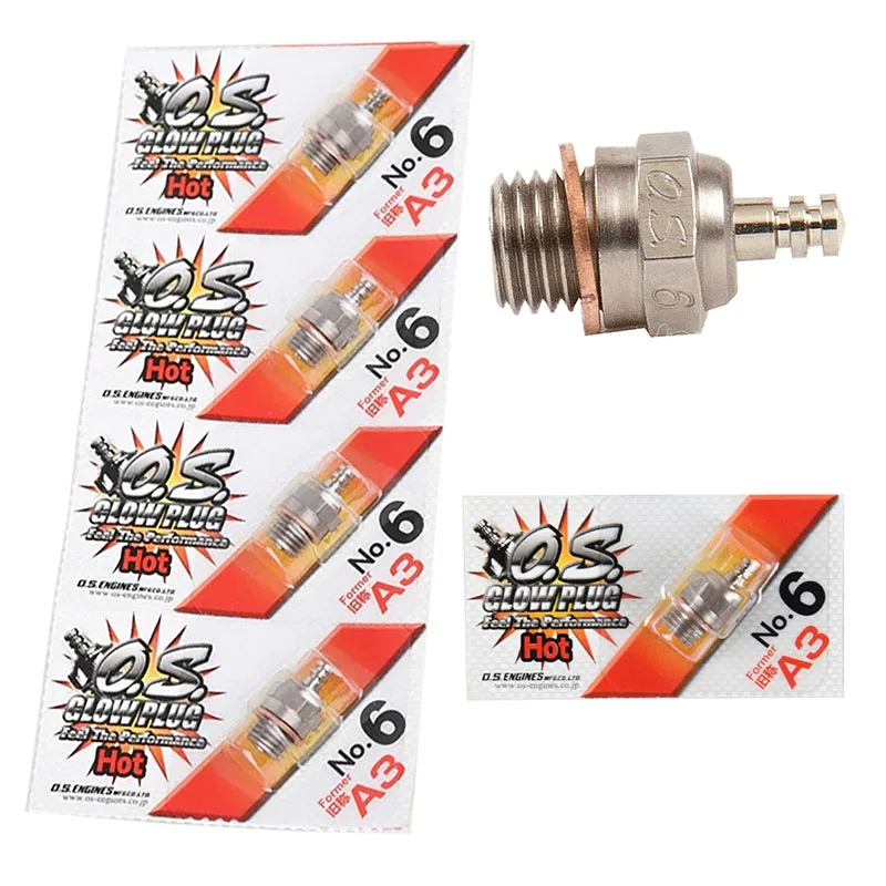 1PC RC Parts Glow Plug OS ex A3 No.6 #6 candela a incandescenza Standard per motore RC Car Truck Nitro