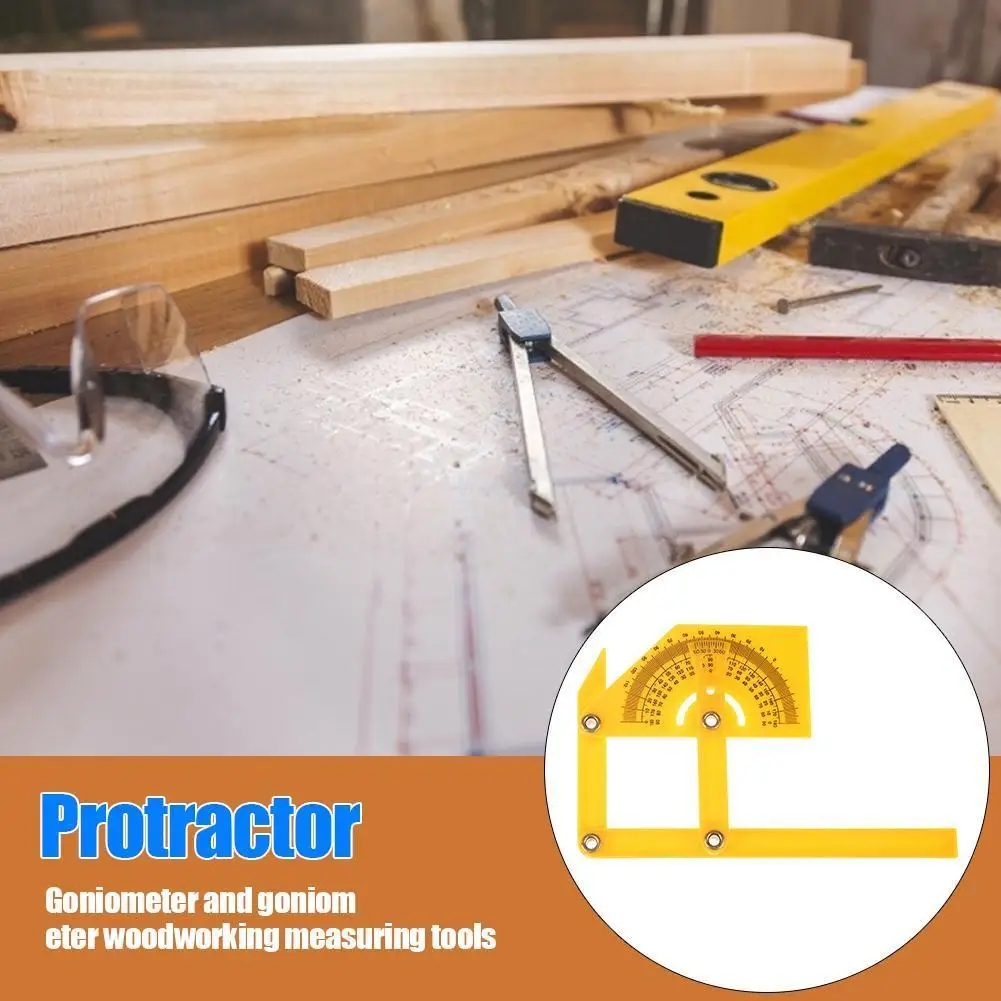 Plastic Angle Measuring Goniometer  Arm Measuring Ruler Universal Angle Finder Miter Gauge for Carpenter Tool Woodworking