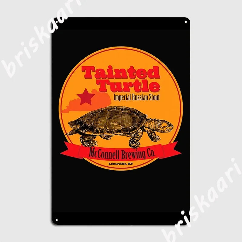 Mcconnell Brewing Tainted Turtle Russian Stout Beer Design Metal Plaque Poster Wall Decor Tin Sign Posters