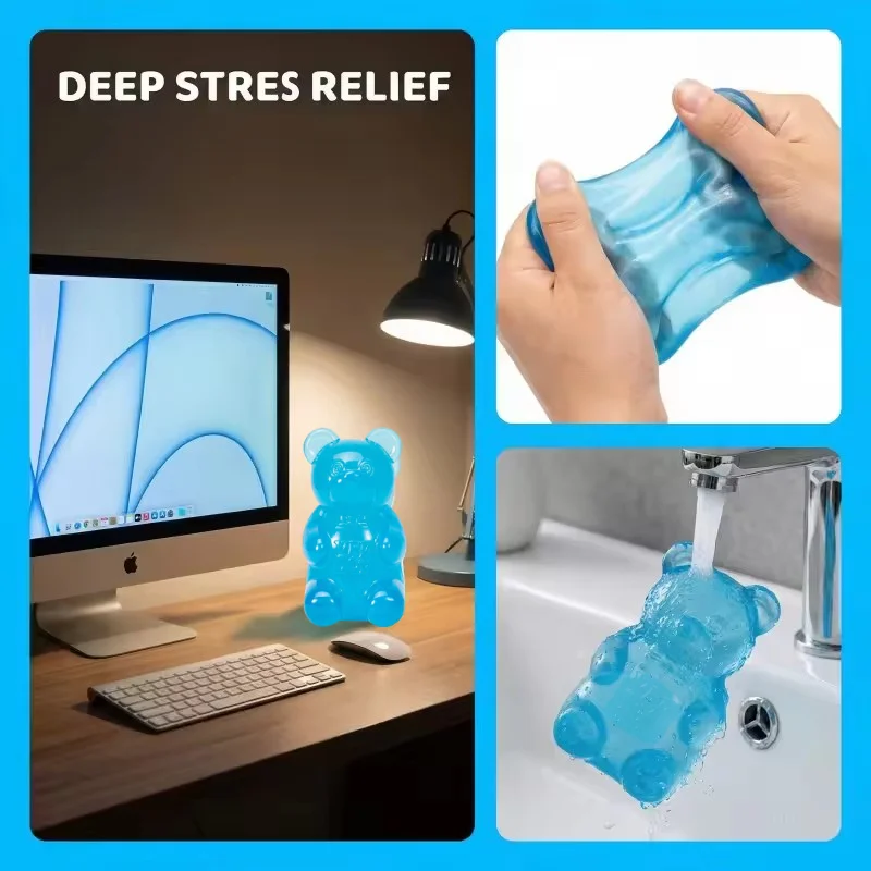 Schylling Cute Bear Nee Doh Maltose Squeeze Toy Dough Colorful Sensory Toy Creative New Item Desk Decoration Stress Relief Doll view 4
