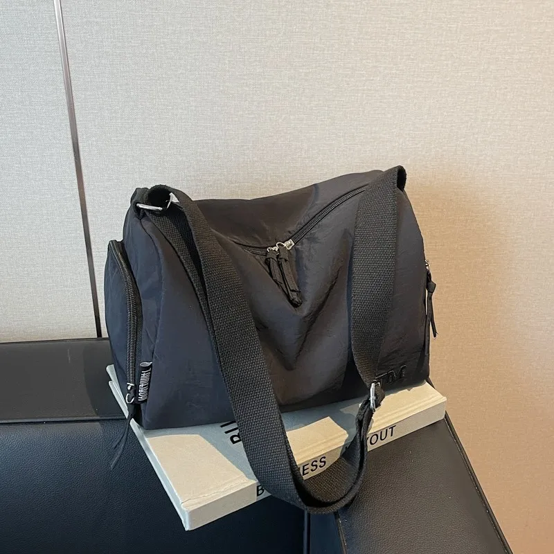 Холщовая дорожная сумка для женщин, повседневная легкая сумка через плечо для женщин, спортивный рюкзак для хранения, универсальная ручная кладь, суммка