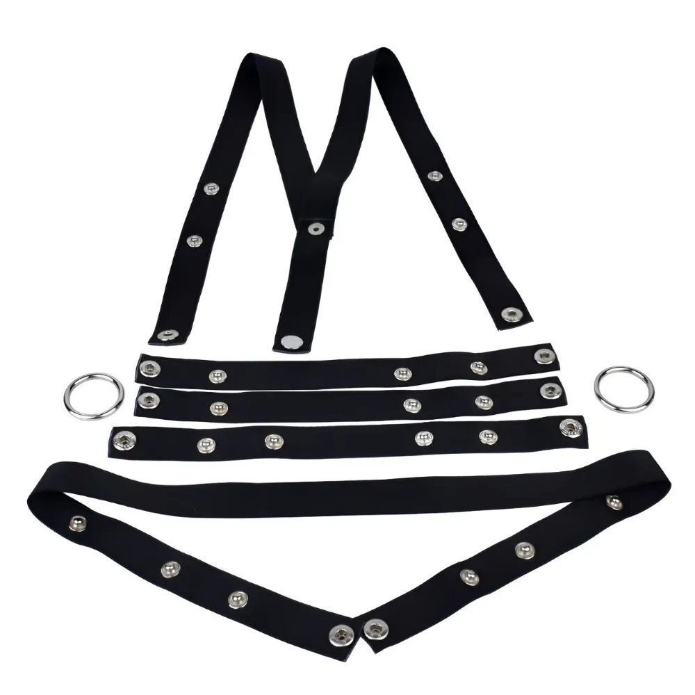 BDSM Stainless Steel Negative Cock Lock Intimate Set Male Flat Chastity Cage Device w/ Silicone Dildo Head Belt Sex Toys for Men