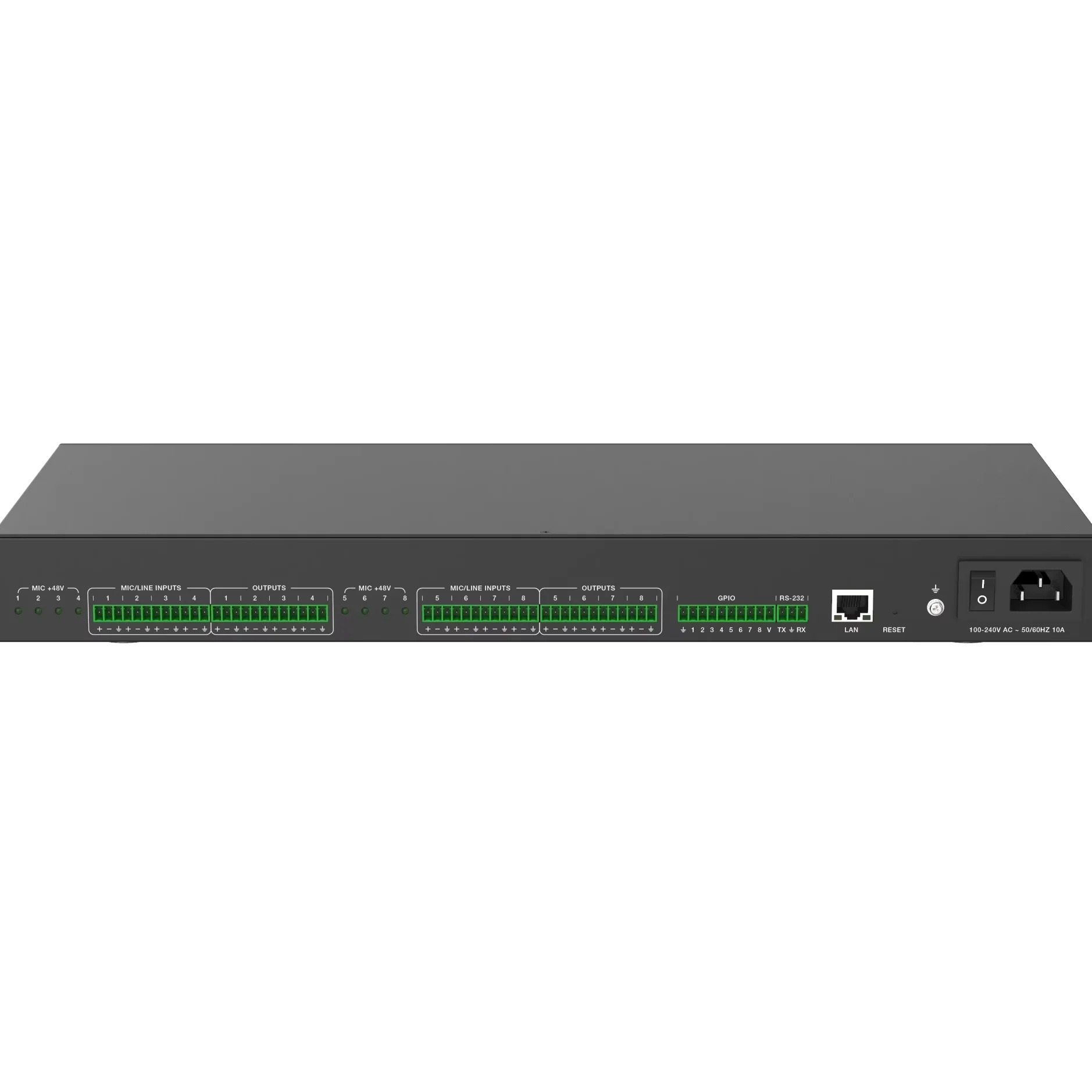 8x8 AI Audio DSP Processor Auto Setup with AEC/ANS/AGC for Video Conference & Distance Learning Audio Converter