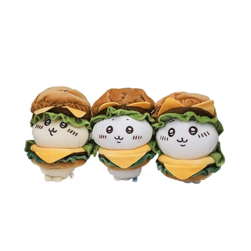 20 cm gigantisch hamburgervormig knuffel van schattige Usagi Chichi kleine achtjarige pop die slapen en worden gehouden door een pluche pop.