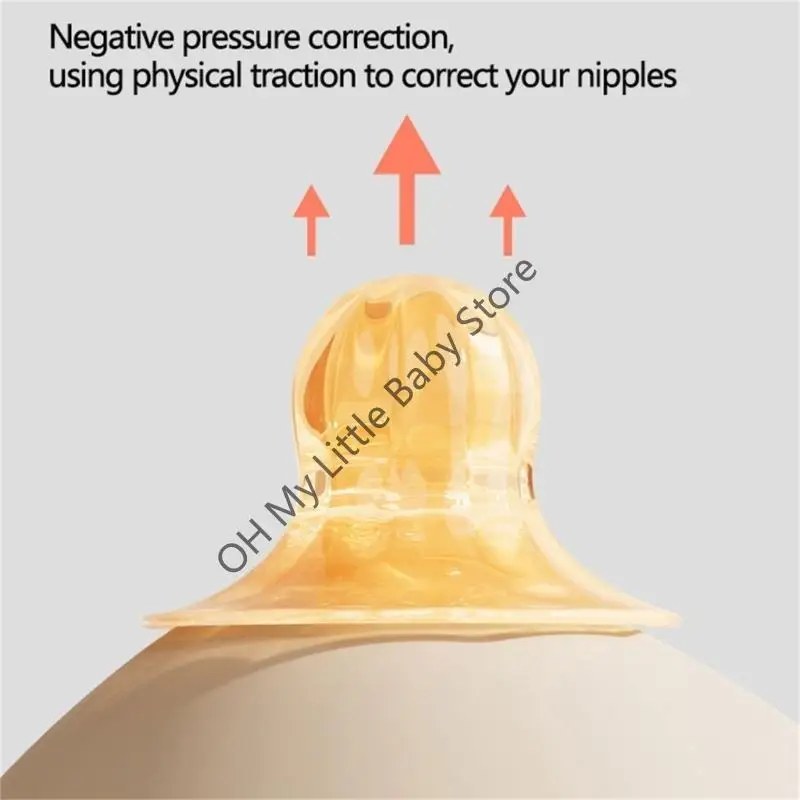 M76C 1 مجموعة مصحح الحلمة من السيليكون الناعم مع صندوق تخزين PP الحلمة الشافطة مجتذب استعادة الشكل الطبيعي والراحة #4