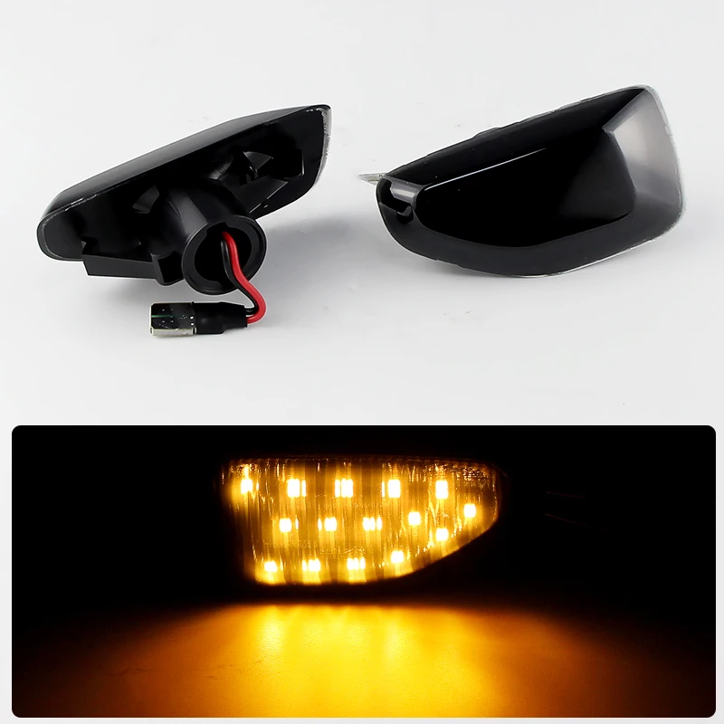 2PCS LED Dynamic Side Marker Light Turn Signal Blinker Lamps For Dacia Logan 2 Sandero 2 Duster 2 Renault Stepway auto parts