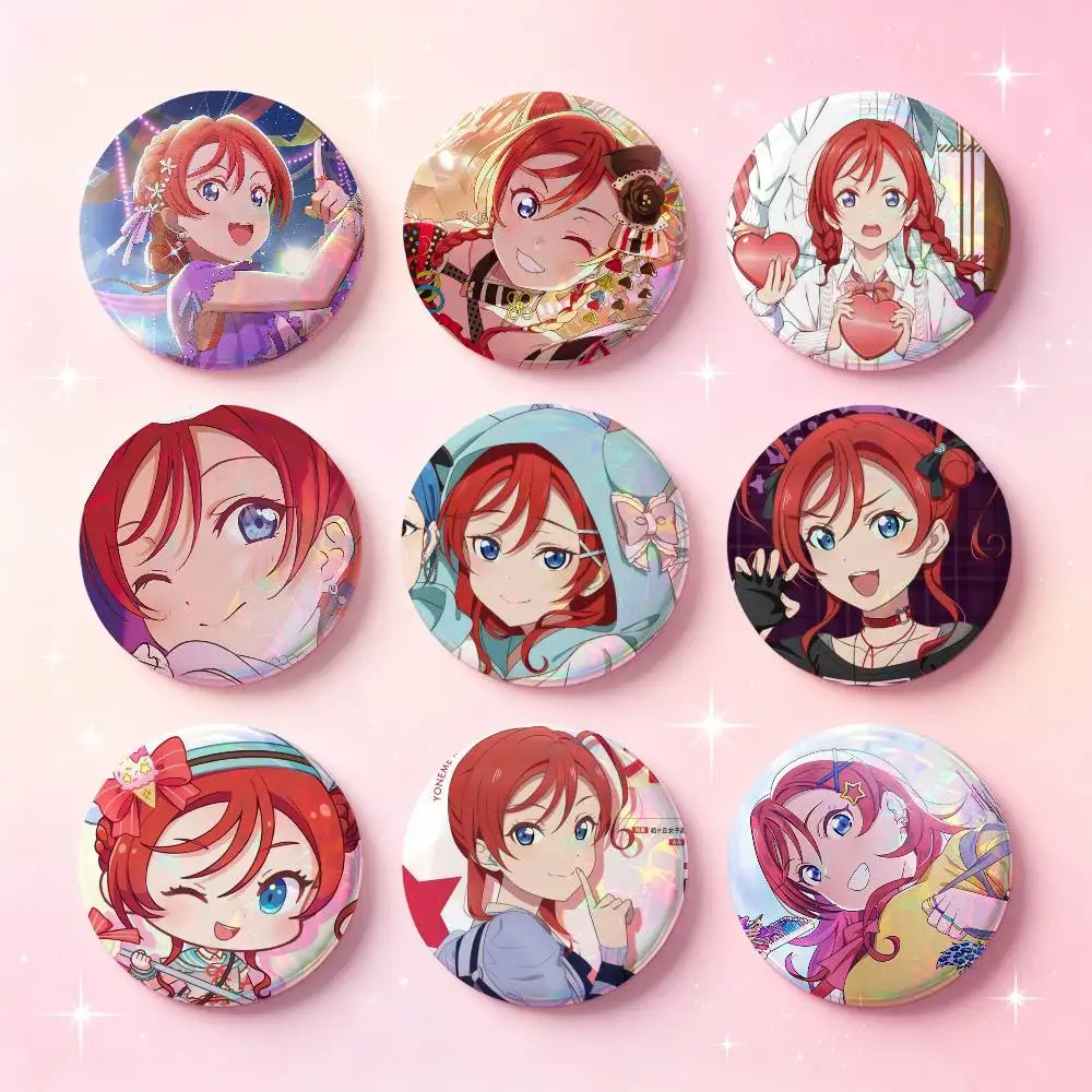 Mei Yoneme Anime Figure Badges 25 32 44 58 75 Mm Round Cosplay Pin Bag Decor Fans Collect Friends Gifts Brooch Souvenir