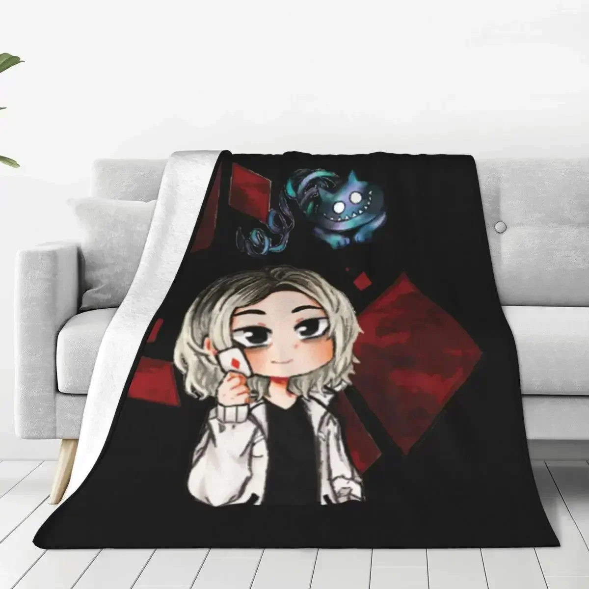 

Cute Chishiya Anime Blanket Cover Alice In Borderland Flannel Throw Blankets Summer Air Conditioning Decor Soft Warm Bedsprea