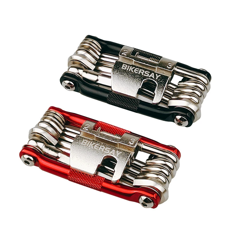 Multifunction 17 In 1 Bicycle Repairing Set Bike Repair Tool Kit Wrench Screwdriver Chain Hex Spoke Wrench Mountain G361