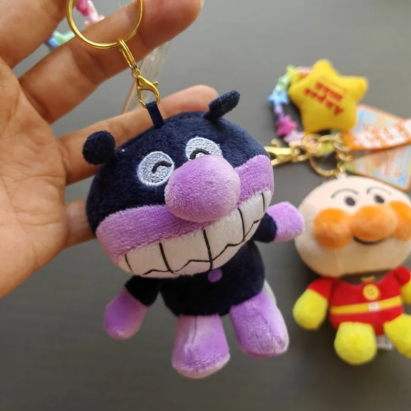 Kawaii Anpanman Baikinman Cute Cartoon Plush Toys Keychain Accessories Backpack Pendant Boys and Girls Creative Festival Gifts