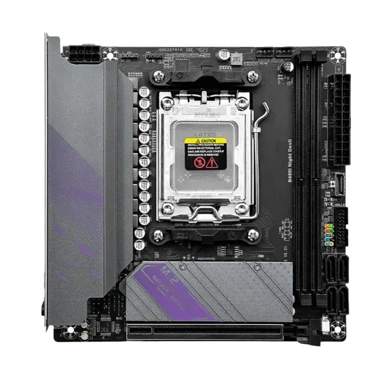 

Материнская плата для JGINYUE B650i Night Devil, 96 ГБ, разъем M.2 HDMI AM5 DDR5 B650, материнская плата, 100% протестирована, полностью WorkMA TAN