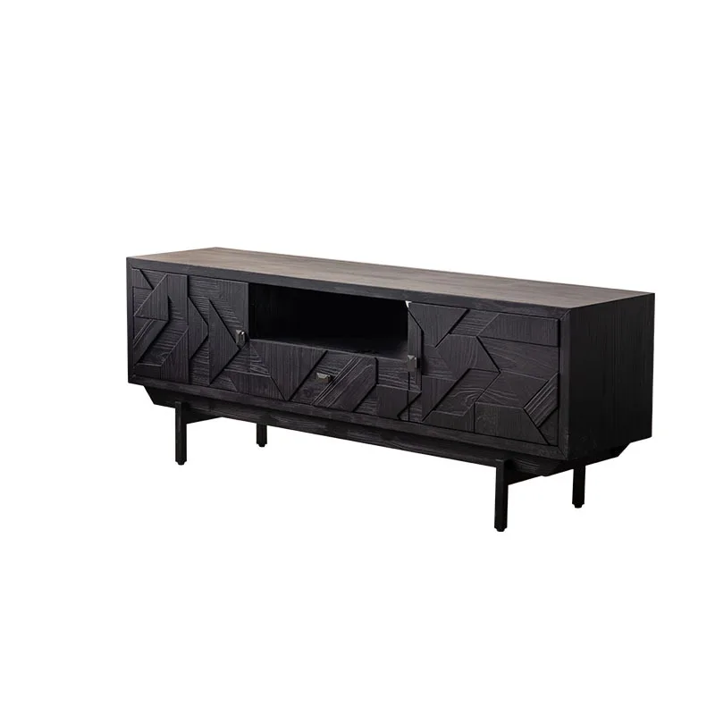 

Wabi Sabi Wind Light Luxury TV Cabinet Home Living Room Locker B & B Creative Fashion Black