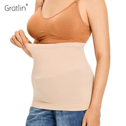 Gratlin Elastic Maternity Seamless Pregnancy Belly Band Waist Extenders Corset Belt Prenatal Care Shapewear For Pregnant Woman