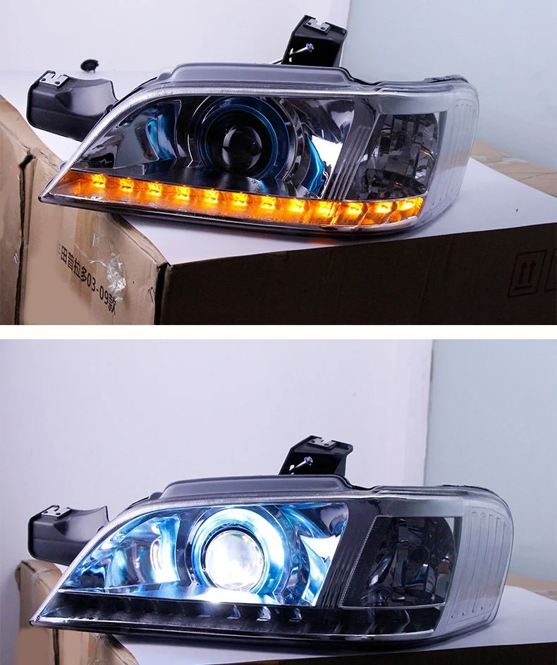 for Buick 00-09 GL8 Headlight Assembly Modifying Daytime Running Lights Turn signal Lens Xenon Headlight