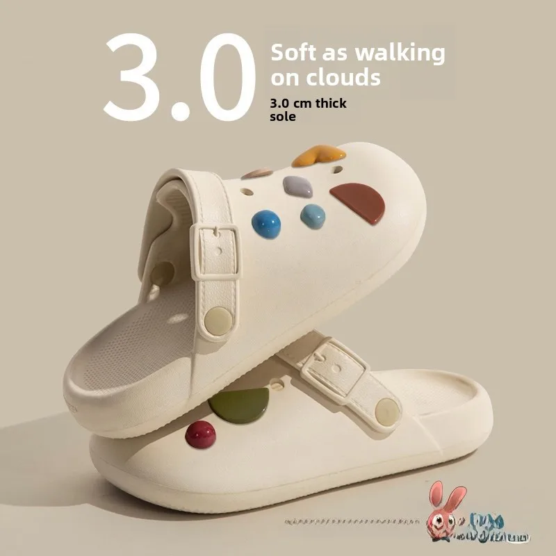 

Женские сандалии на толстой подошве для дома и улицы, летние, для фестивалей, с отверстиями, удобные, из ЭВА, без застежек