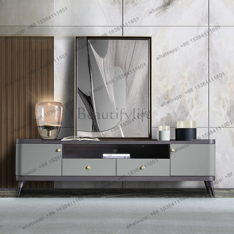Italian TV Cabinet Modern Simple Home Locker Living Room Neoclassical