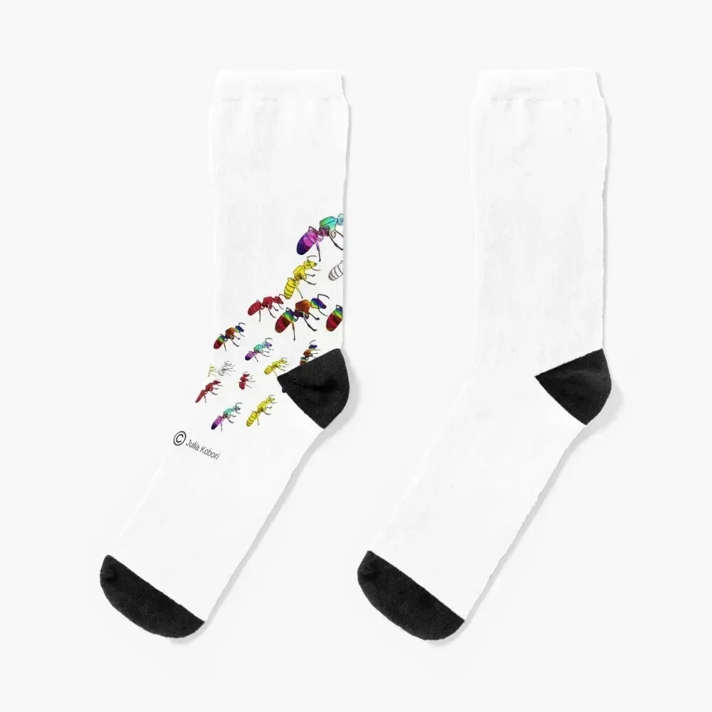 Colorful Marching Ants Socks Stockings tennis Women Socks Men's