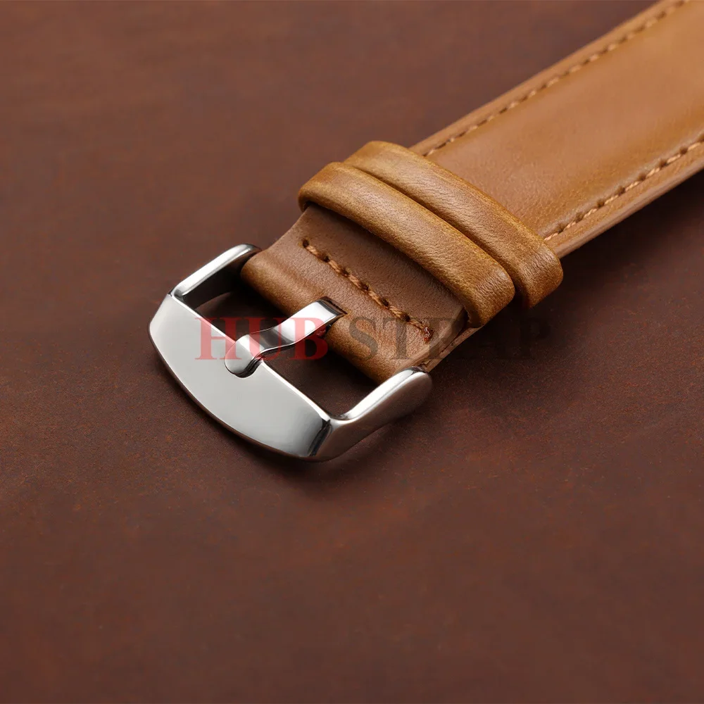 18mm 20mm 22mm Schnellverschluss Echtleder-Uhrenarmband für DW für Omega Schwarz Braun Rot Dornschließe Uhrenzubehör – Detail 4