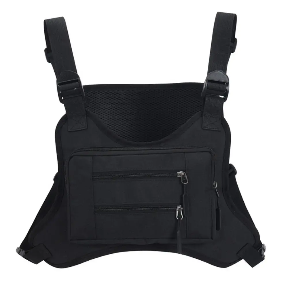 Imagen 3: Chaleco Deportivo Ajustable, Resistente al Agua, Multifuncional, Bolsa de Pecho MOLLE, Tela Oxford Ligera, Bolsa de Pecho Multifuncional