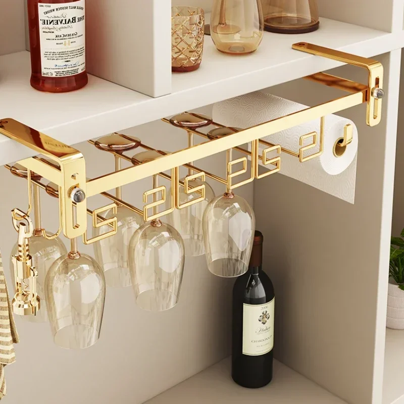 Sophisticated Wine Glass Rack Light Luxury Hanging Storage for Goblets Sleek Desk Organizer Elegant Home Bar Accessory Hot Sale