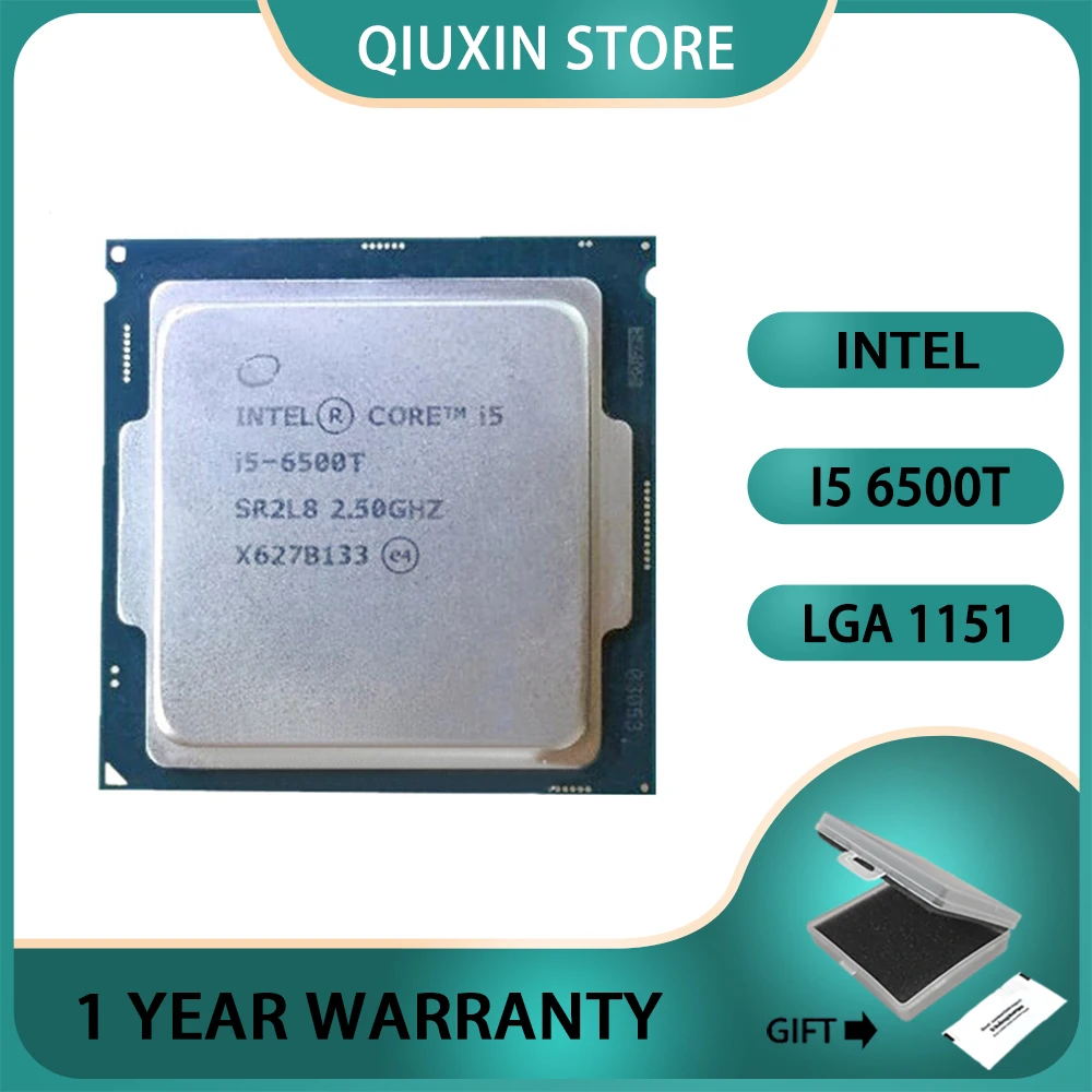 

Intel Core i5-6500T CPU 2.5 GHz Quad-Core Quad-Thread i5 6500T Processor 6M 35W LGA 1151