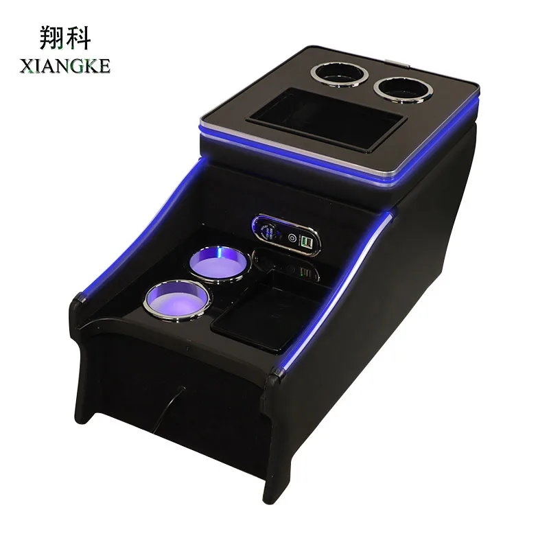 For Mercedes Benz Vito Front Armrest Console Box V-Class Side Light Wireless Charging Car Storage Armrest Box