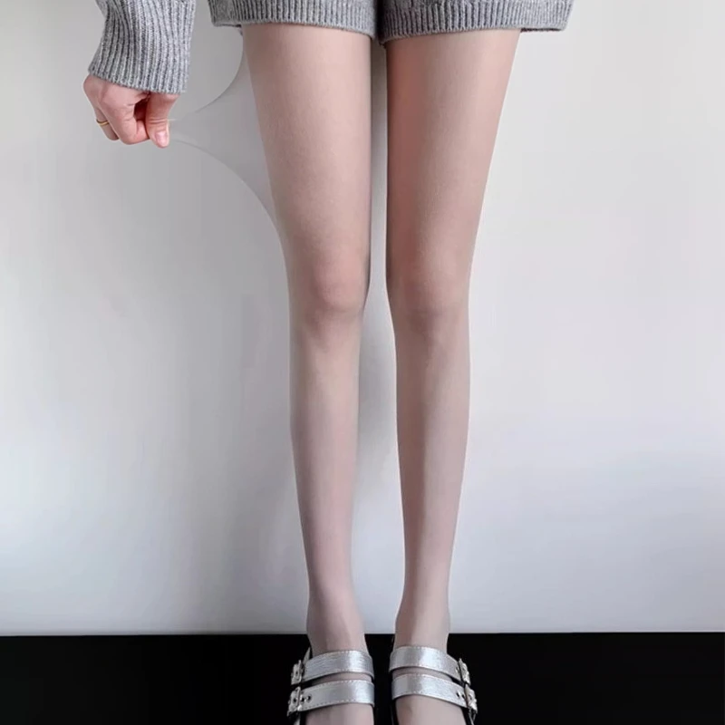 Disposable Long Socks JK Lolita Silk Stockings Women's Summer Thin Colorful Transparent Tights Solid Pantyhose Sexy Slim Hosiery image 5