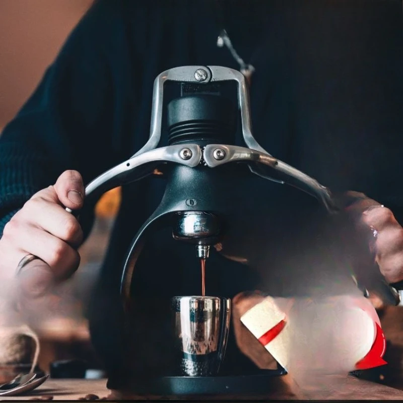 Hand press coffee machine, espresso home outdoor, small outdoor manual press rod coffee machine