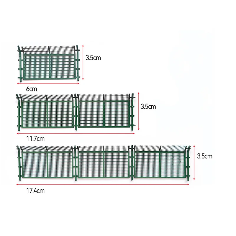 Simulation Protective Fence Model Kits Mesh Fence Building Sand Table Railway/High-speed Isolation Net Rail Diorama Accessories