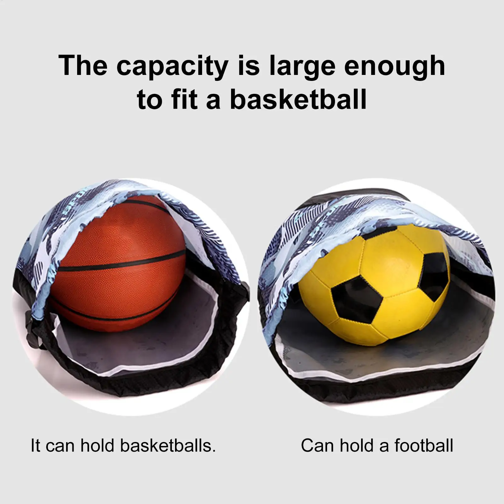 Drawstring Bags Dry Wet Separated Gym Backpack Sports String Bag For Workout Camping Hiking Beach Swimming Dancing Soccer