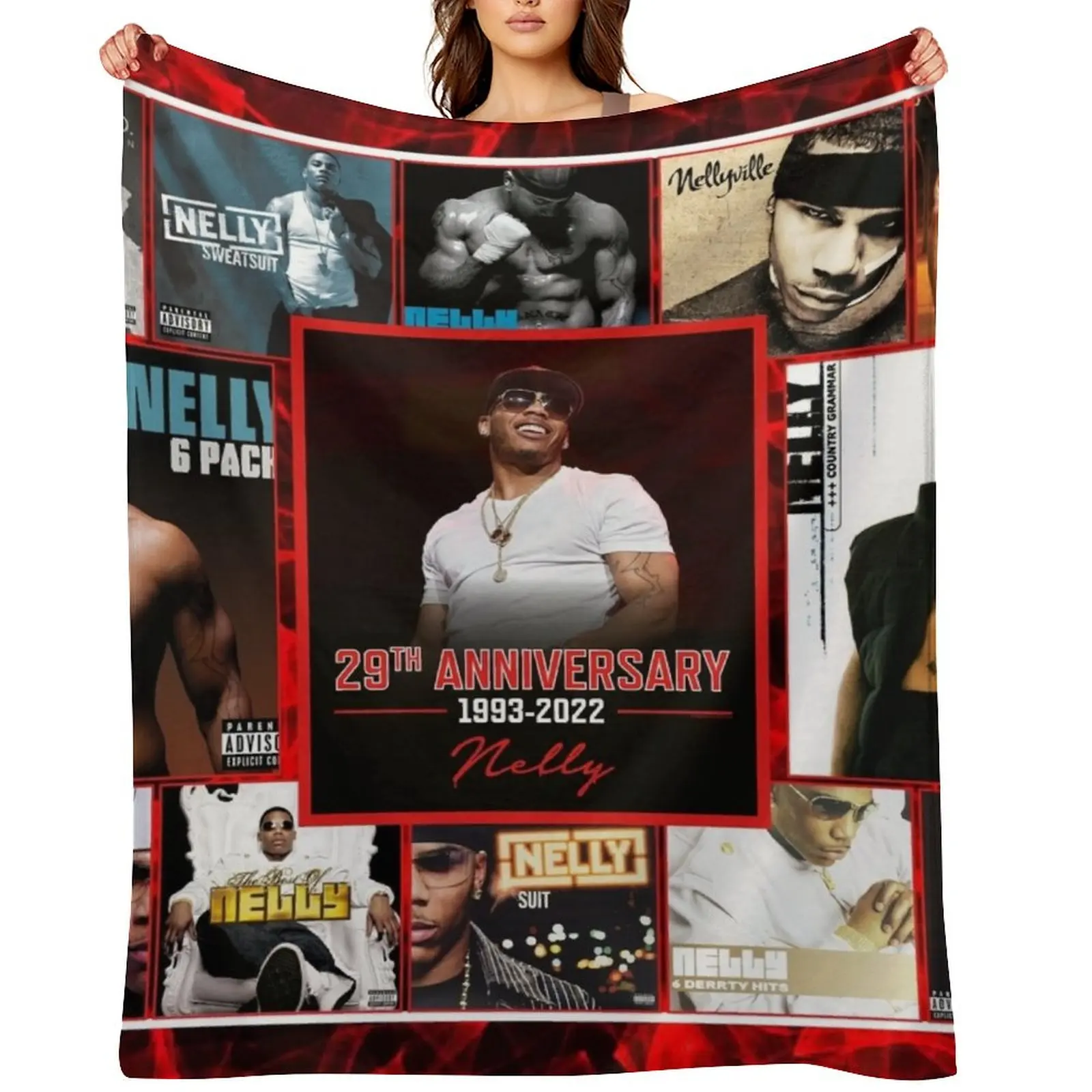 

Greatest Albums 29th Anniversary 1993-2022 with Signature Throw Blanket for sofa wednesday funny gift Multi-Purpose Blankets