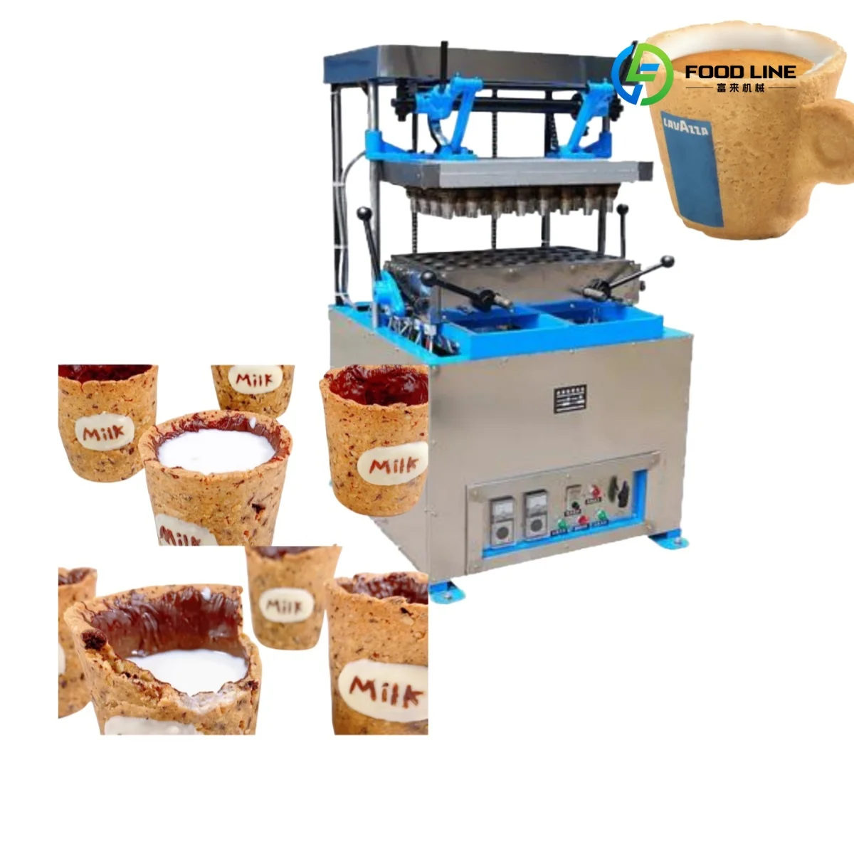 Budget-Friendly CE Edible Coffee Biscuit Cup Forming Baking Machine for Bakery Customized
