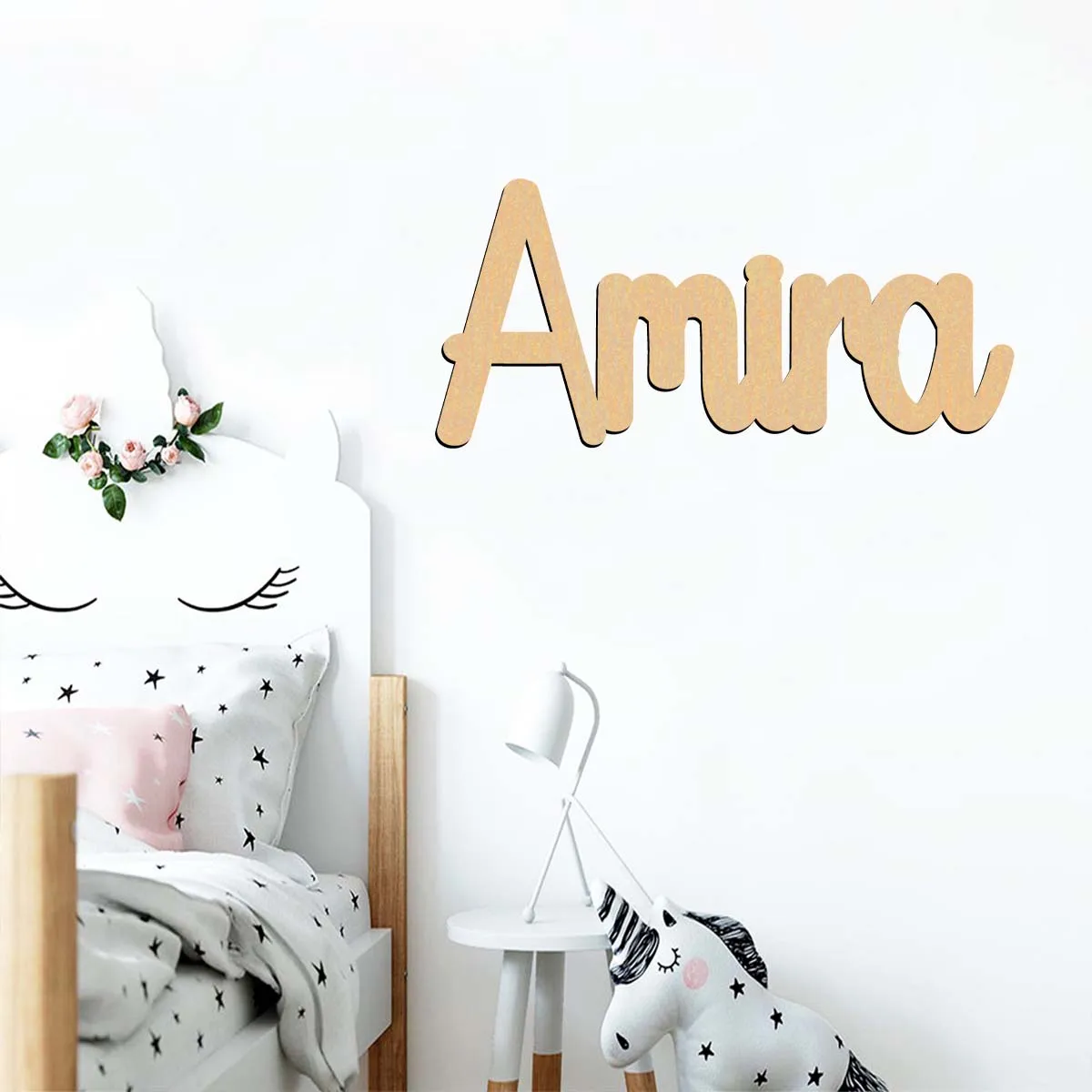 1PC Long-Lasting Amira example Personalized Name Wooden Plaque Laser-Cut Sign Wooden Sign Handcrafted with Elegant Cursive