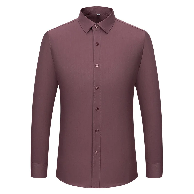 

Work White Shirts for Men 4XL Bamboo Fiber Long Sleeve Mens Shirts Short Sleeves Fashion Classic Business Men Long Sleeve Shirt