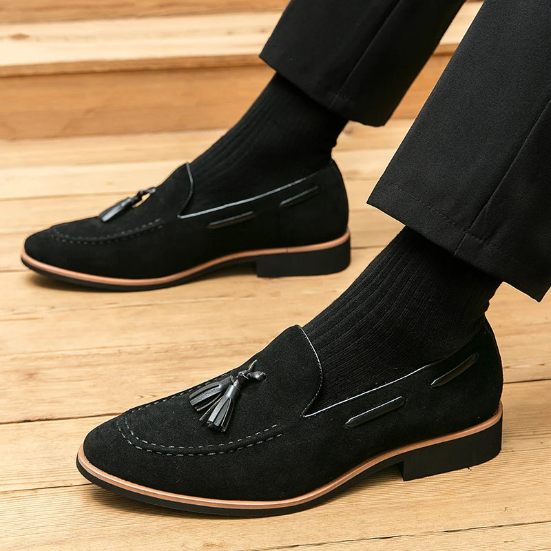 Men Tassel Loafer Shoes Slip on Driving Suede Moccasins Mens Comfortable Leather Shoes for Men Outdoor Fashion Man Casual Shoes