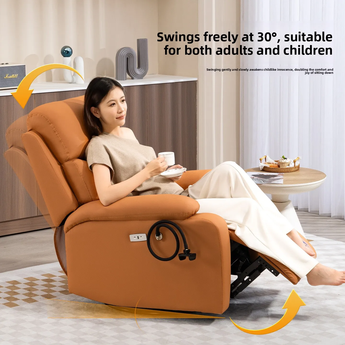 Space first-class sofa cabin single function chair bedroom living room reclining electric massage chair manicure sofa chair