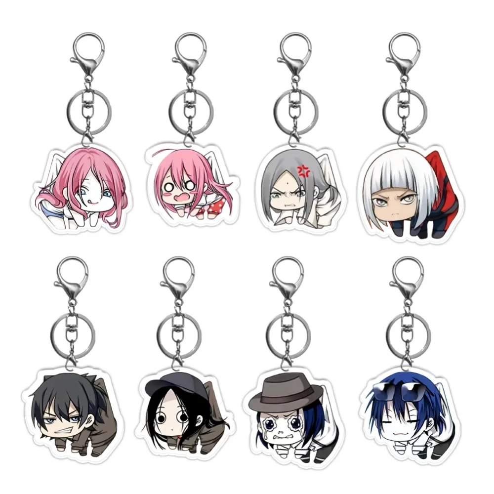 

Diy The Outcast Q Version Acrylic Keychain Anime Peripheral Cartoons Campus Student Backpack Pendant Originality Holiday Gifts