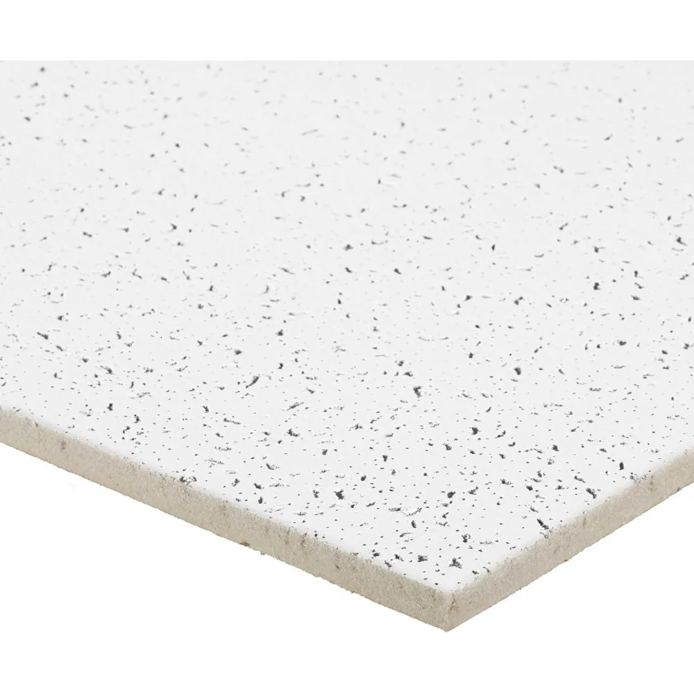 Acoustic Ceiling Tiles - 2x2, White, 16 pcs for Suspended Ceiling Grid